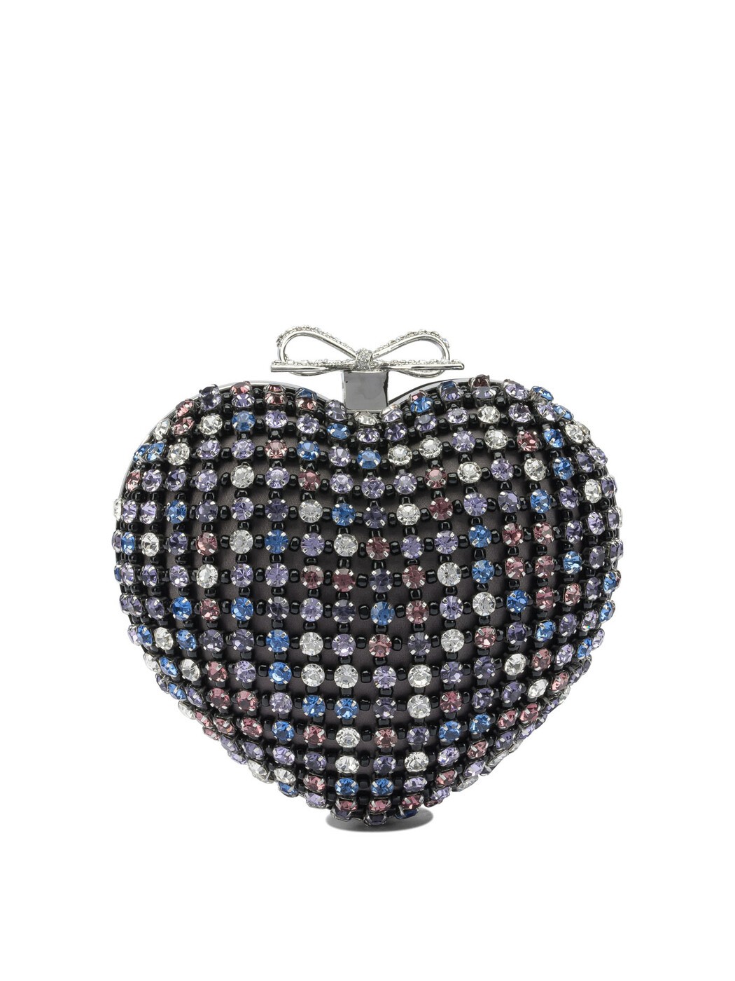 セルフ すがた絵 SELF PORTRAIT クラッチペダル御徒面子 レディース 黒いこと Clutch and wristlets bags Heart clutch with crystals RS26-307A-MUMULTI COLOURED Black 関税 貨物輸送無料 2026SS vi