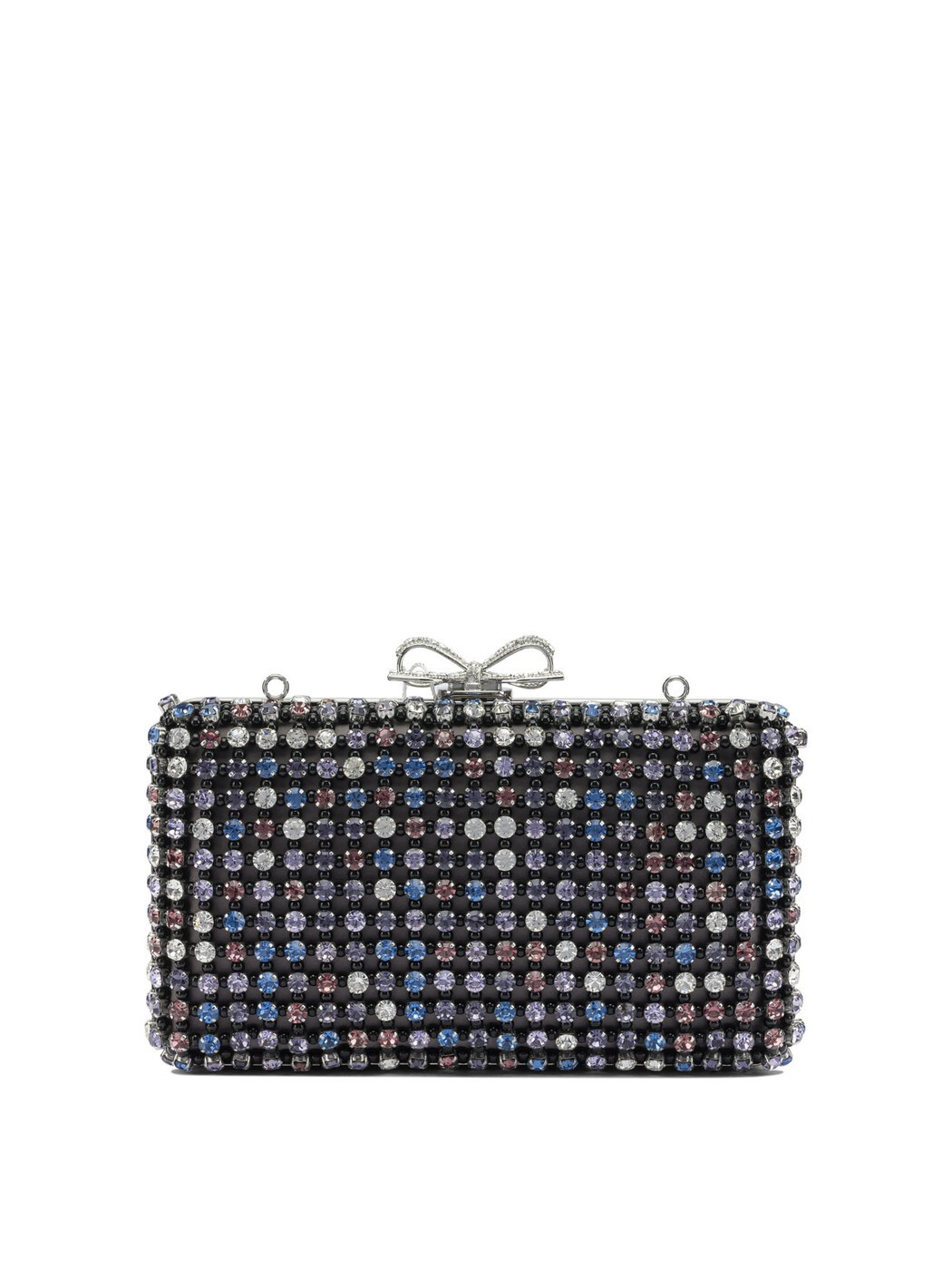 セルフ すがた絵 SELF PORTRAIT クラッチペダル御徒面子 レディース 黒いこと Clutch and wristlets bags Multi-crystal knit clutch bag RS26-305B-MUMULTI COLOURED Black 関税 貨物輸送無料 2026SS vi