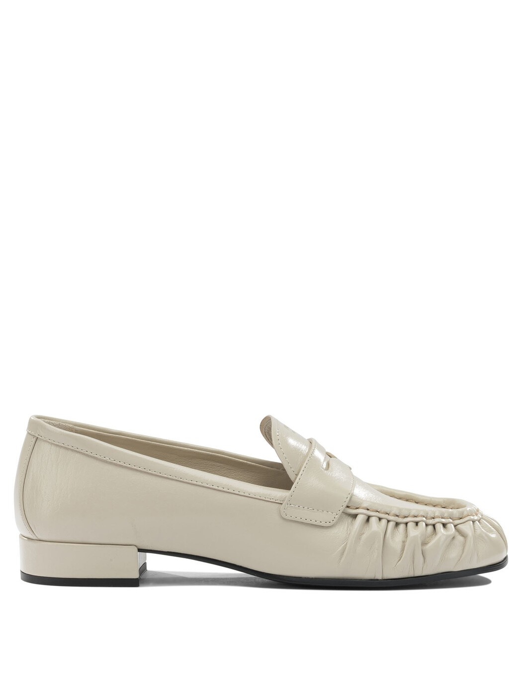 プラダ PRADA 置き目毛皮 レディース 白いこと Loafers Leather loafers 1D175O007F0304 F 020 White 関税 貨物輸送無料 2026SS vi