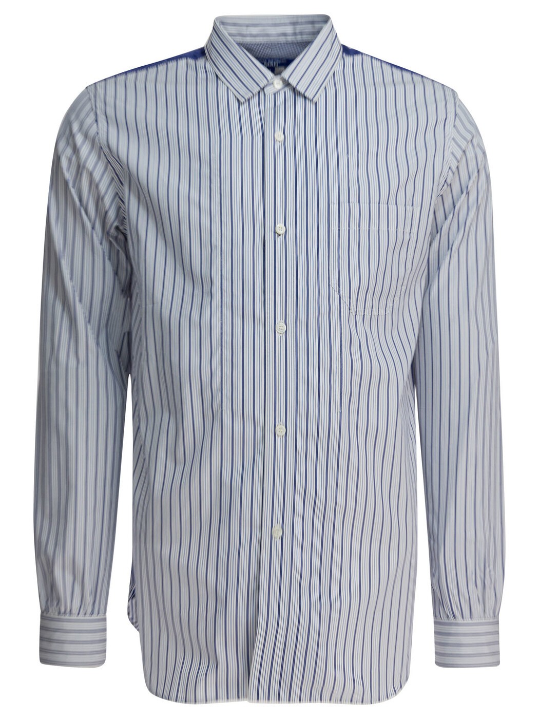ジュンヤワタナベ JUNYA WATANABE シャツ メンズ ブルー Shirts Cotton striped shirt WP-B015-W251 WH/NV X WH/BLU Light blue 関税 送料無料 2025AW vi|BRANDSHOP「il Tesoro」