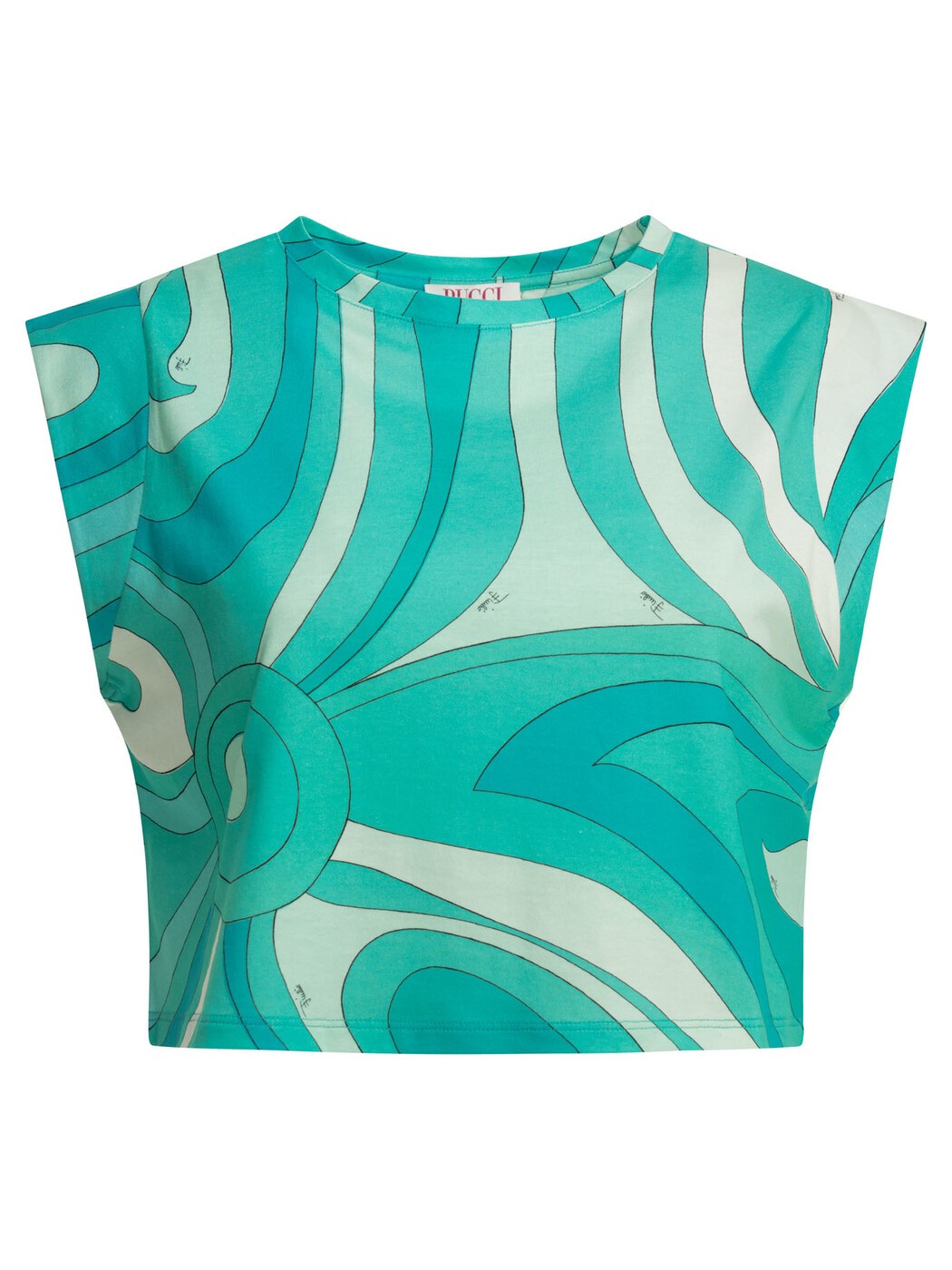 エミリオ プッチ EMILIO PUCCI プルオーバー トップス レディース 青み T-shirts and tops \"Marmo\"" cropped top 5UTP055U984007 Light blue 関税 貨物輸送無料 2026SS vi"