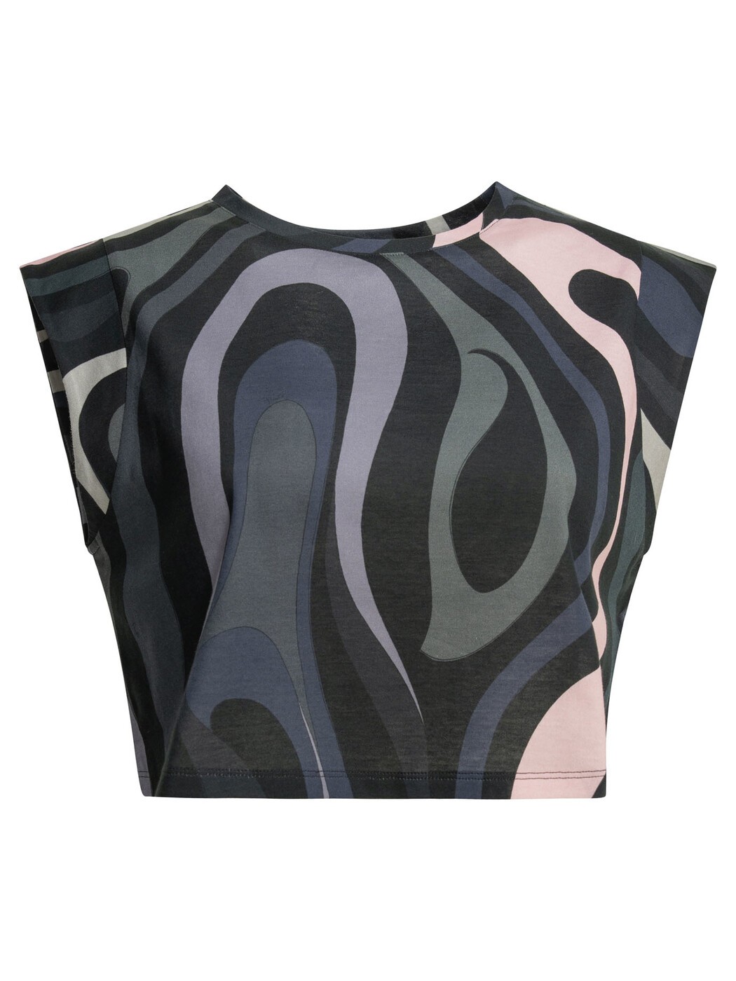 エミリオ プッチ EMILIO PUCCI プルオーバー トップス レディース 黒いこと T-shirts and tops \"Marmo\"" cropped top 5UTP055U984002 Black 関税 貨物輸送無料 2026SS vi"