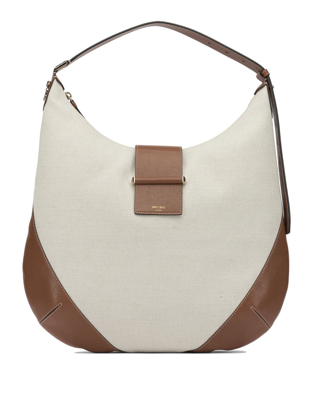 ジミーチュウ JIMMY CHOO 御徒面子 レディース ベージュ Business bags \"Bar Hobo\"" Large Shoulder Bag BAR HOBO/MBVNNATURAL/TAN/SHINY GOLD Beige 関税 貨物輸送無料 2026AW vi"