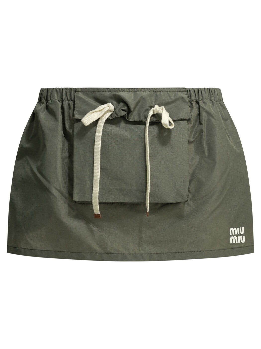 ミュウ ミュウ MIU MIU スコート レディース 緑であること Skirts Cargo miniskirt with logo MG2704121IF0414 S OOO Green 関税 貨物輸送無料 2026AW vi