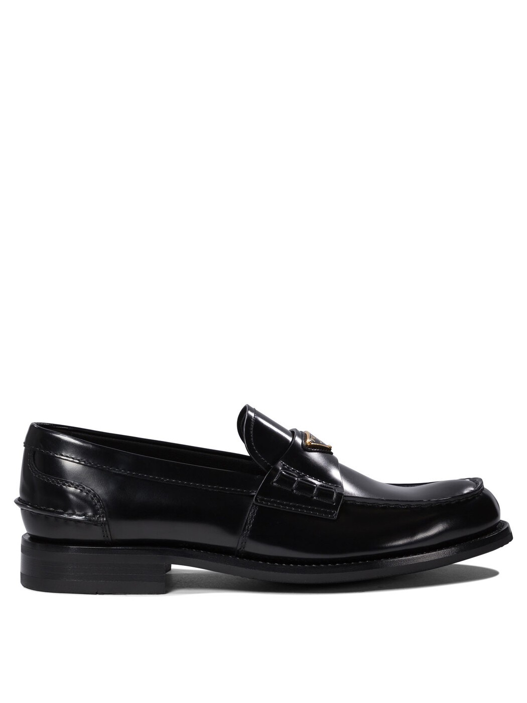 プラダ PRADA 置き目毛皮 メンズ 黒いこと Loafers Brushed leather loafers 2DB223055F0002 F X000 Black 関税 貨物輸送無料 2025AW vi