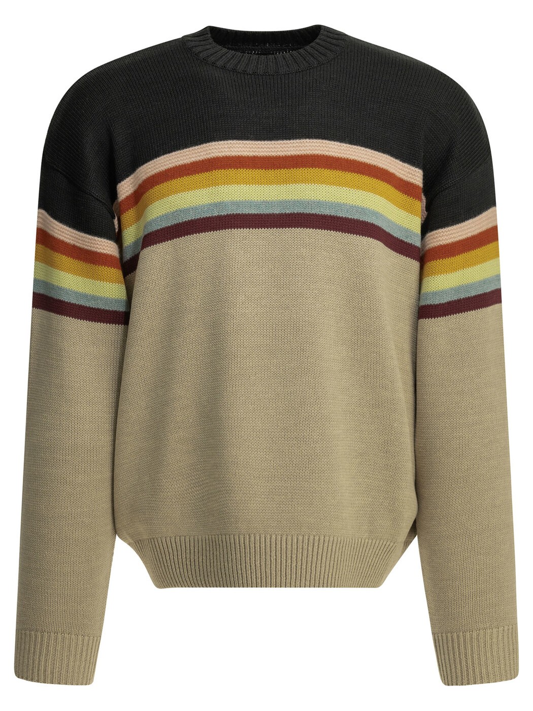 かしら文字 KAPITAL スウェーター 編み物お召しもの メンズ 青色 Knitwear \"2 Tones Peckish Rainbow\"" crewneck sweater K2603KN013BLACK Blue 関税 貨物輸送無料 2026SS vi"