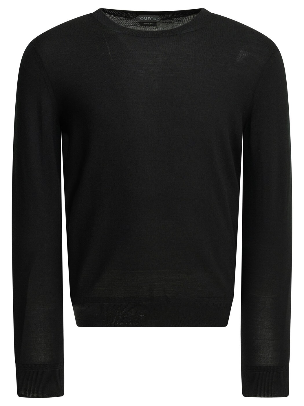 トム ジェラルド・r・フォード TOM FORD ティーシャツ 編み物御召しもの メンズ 黒いこと Knitwear Wool crew neck sweater KCL077YMW103NAA Black 関税 貨物輸送無料 2026AW vi