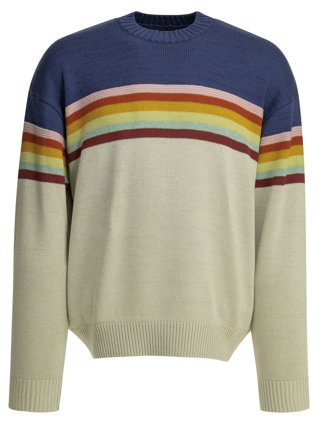 かしら文字 KAPITAL スウェーター 編み物お召しもの メンズ パープル Knitwear \"2 Tones Peckish Rainbow\"" crewneck sweater K2603KN013AUBERGINE Purple 関税 貨物輸送無料 2026SS vi"