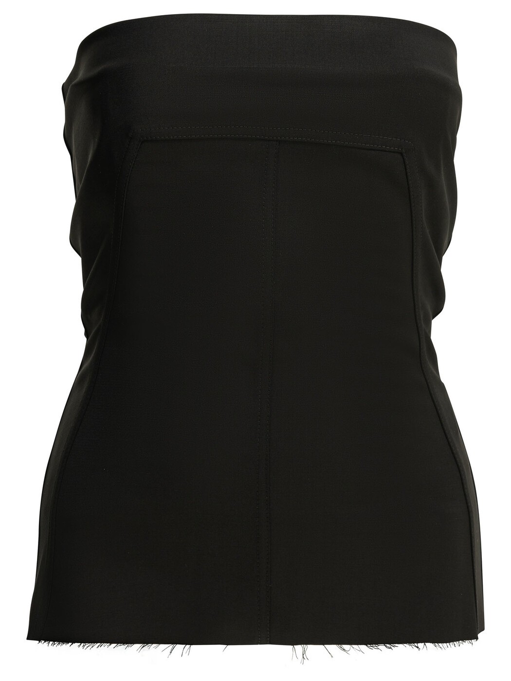 リック オウエンス RICK OWENS Tシャツ トップス レディース ブラック T-shirts and tops Wool crepe bustier top RP02F5127WST09 Black 関税 送料無料 2026AW vi｜BRANDSHOP「il Tesoro」