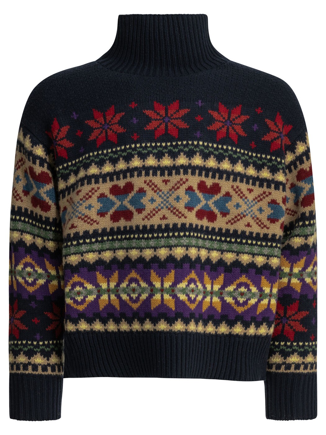 ラルフローレン POLO RALPH LAUREN セーター ニットウェア レディース ブルー Knitwear Wool and cashmere turtleneck sweater 211B17773001NAVY MULTI Blue 関税 送料無料 2026AW vi｜BRANDSHOP「il Tesoro」