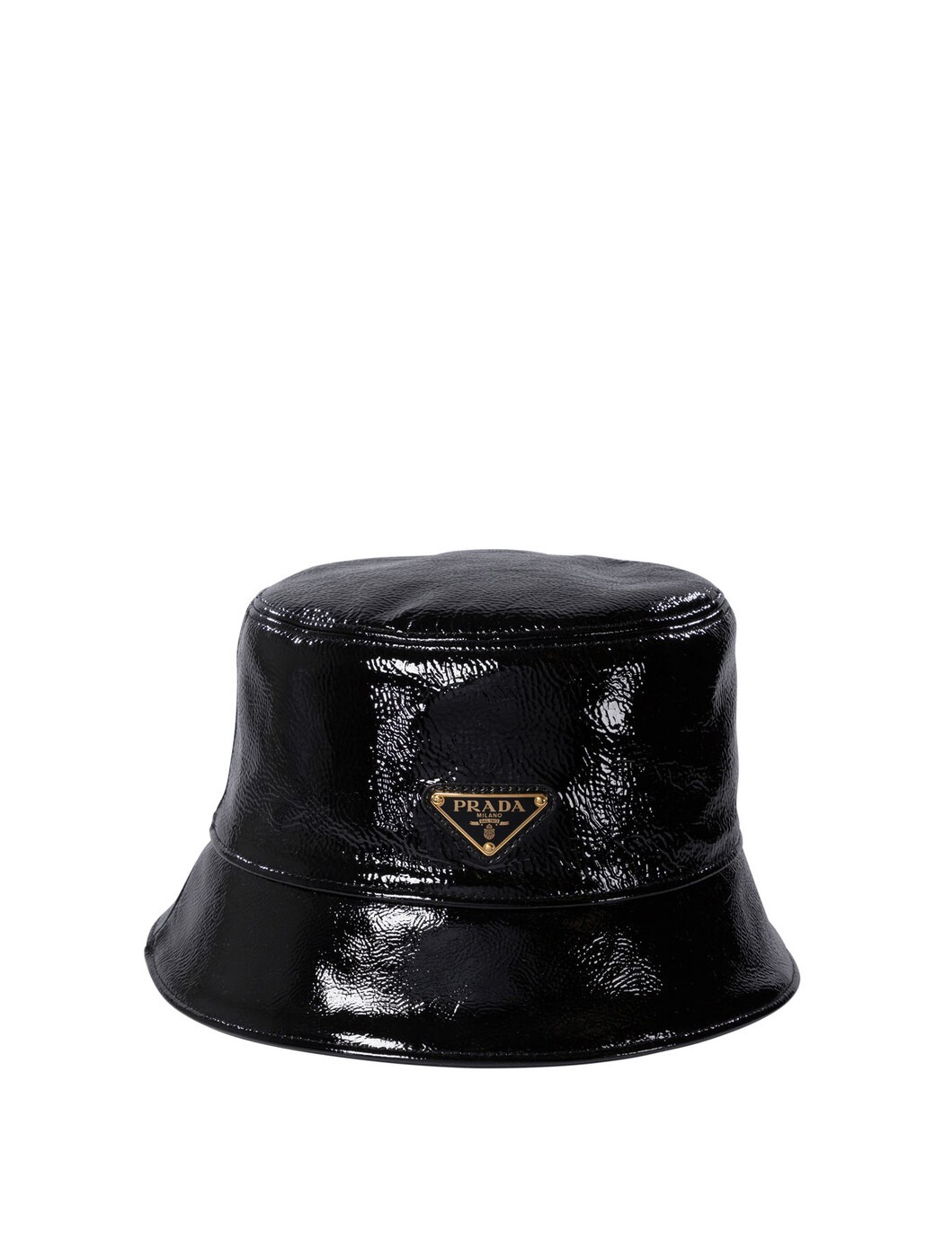 プラダ PRADA かぶり笠 鳥打ち帽 レディース 黒いこと Hats Naplak patent leather bucket hat 1HC1372DNTF0002 Black 関税 貨物輸送無料 2025SS vi