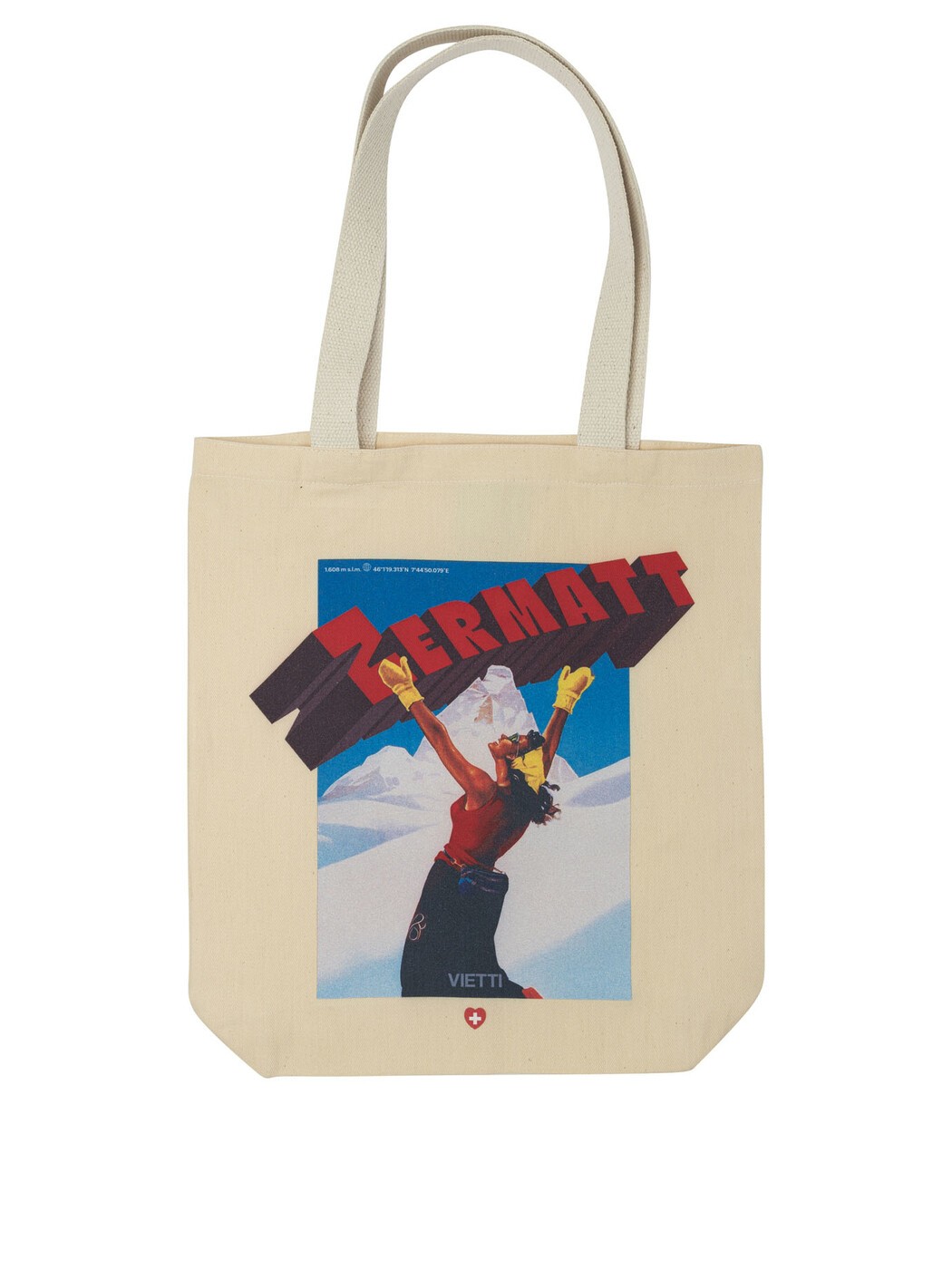 VIETTI MERCHANDISE 御徒面子 レディース ベージュ Business bags \"Zermatt\"" tote bag BAG POSTERZERMATT1 Beige 関税 貨物輸送無料 2026AW vi"