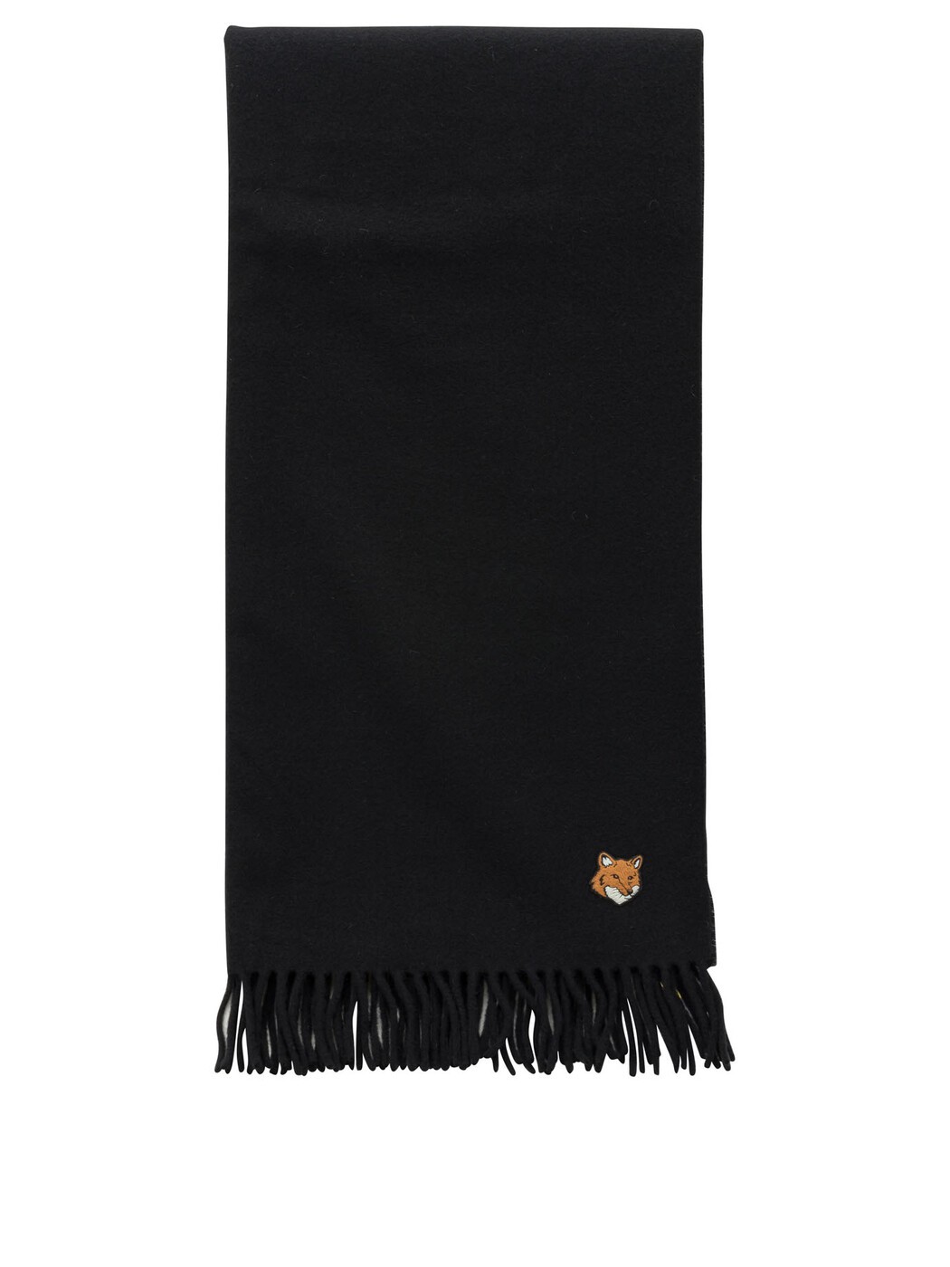 棲み家 狐狸 MAISON KITSUNE 先端技術佩び物 流行り物小物 メンズ 黒いこと Hi-Tech Accessories Virgin wool fox scarf PM06201WB0044P199 Black 関税 貨物輸送無料 2025AW vi
