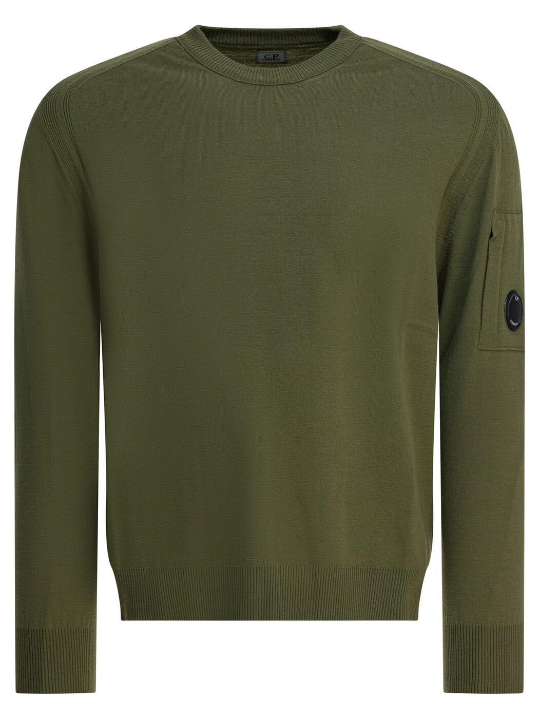 シーピー 商会 CP COMPANY プルオーバー 編み物御召しもの メンズ 緑であること Knitwear Wool crewneck sweater 19CMKN037A005528A652 Green 関税 貨物輸送無料 2025AW vi