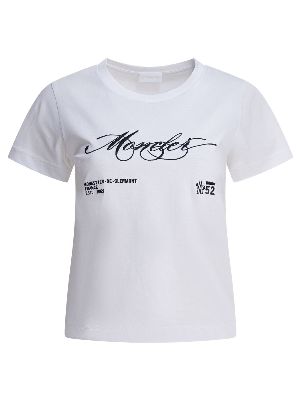 モンクレール MONCLER ポロシャツ Tシャツ レディース ホワイト T-shirts and polo shirts T-shirt with logo 8C00005-89AJS00A White 関税 送料無料 2025AW vi｜BRANDSHOP「il Tesoro」