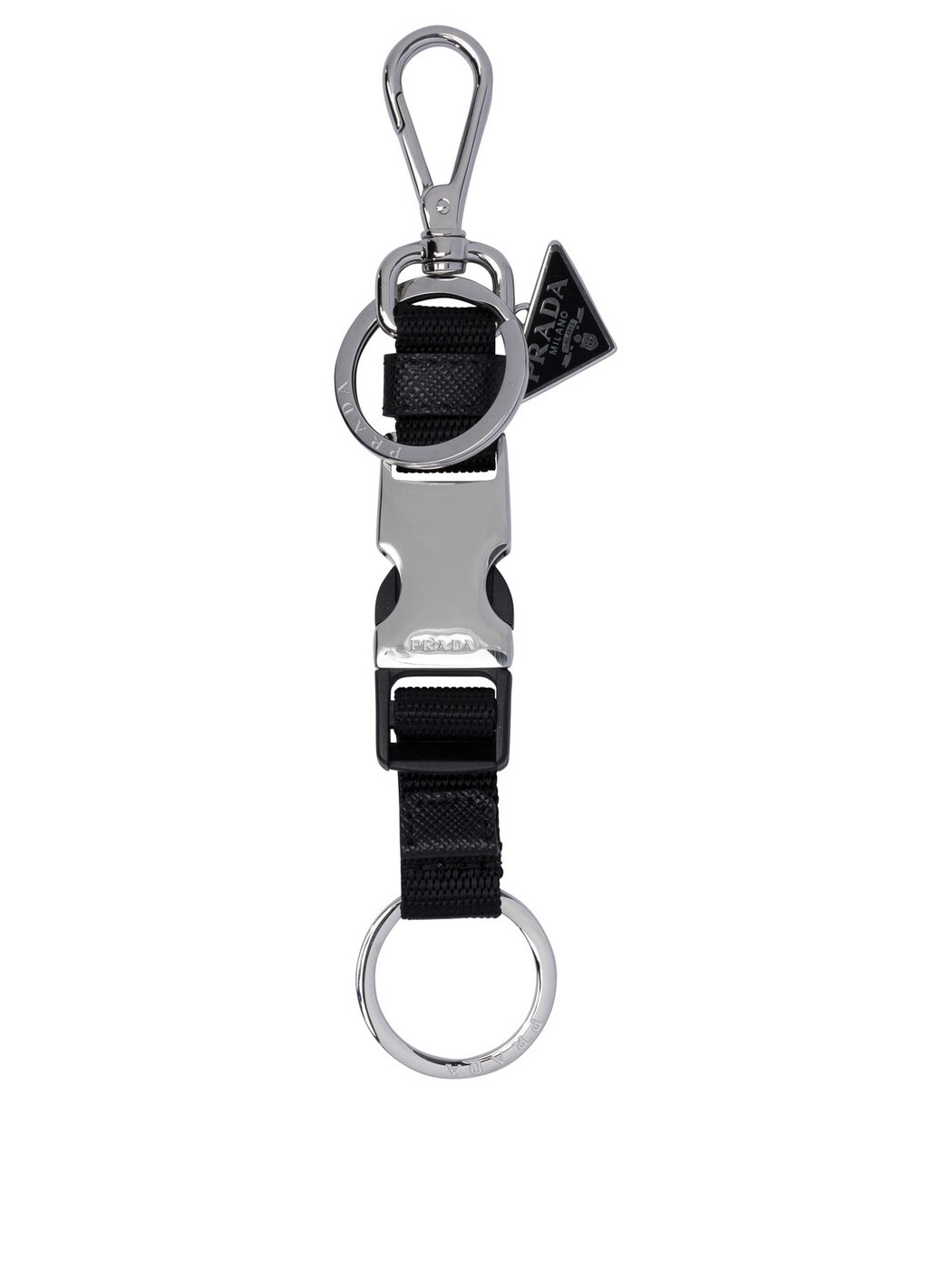 プラダ PRADA 先端技術付属物 流行り物小物 メンズ 黒いこと Hi-Tech Accessories Keychain with buckle 2PT0132DMNF0002 Black 関税 貨物輸送無料 2026SS vi