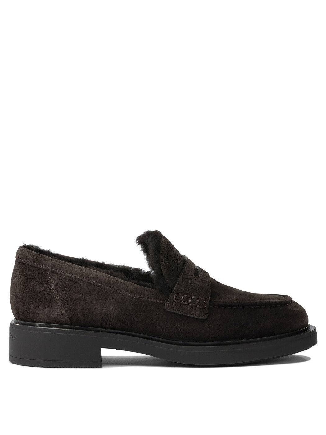 ジャンヴィトロッシ GIANVITO ROSSI 置き目毛革 レディース 赤銅色 Loafers \