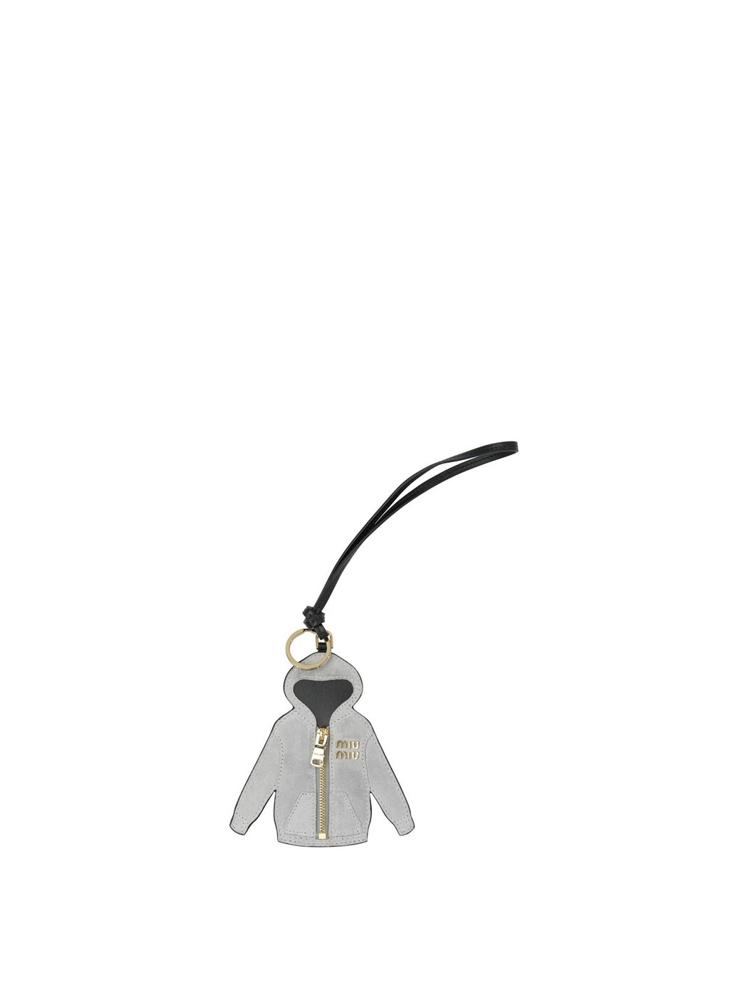 ミュウ ミュウ MIU MIU 先端技術添え物 流行り物小物 レディース 薄墨色 Hi-tech accessories Trick leather keychain 5TL5302CUJF0031 Grey 関税 貨物輸送無料 2025AW vi