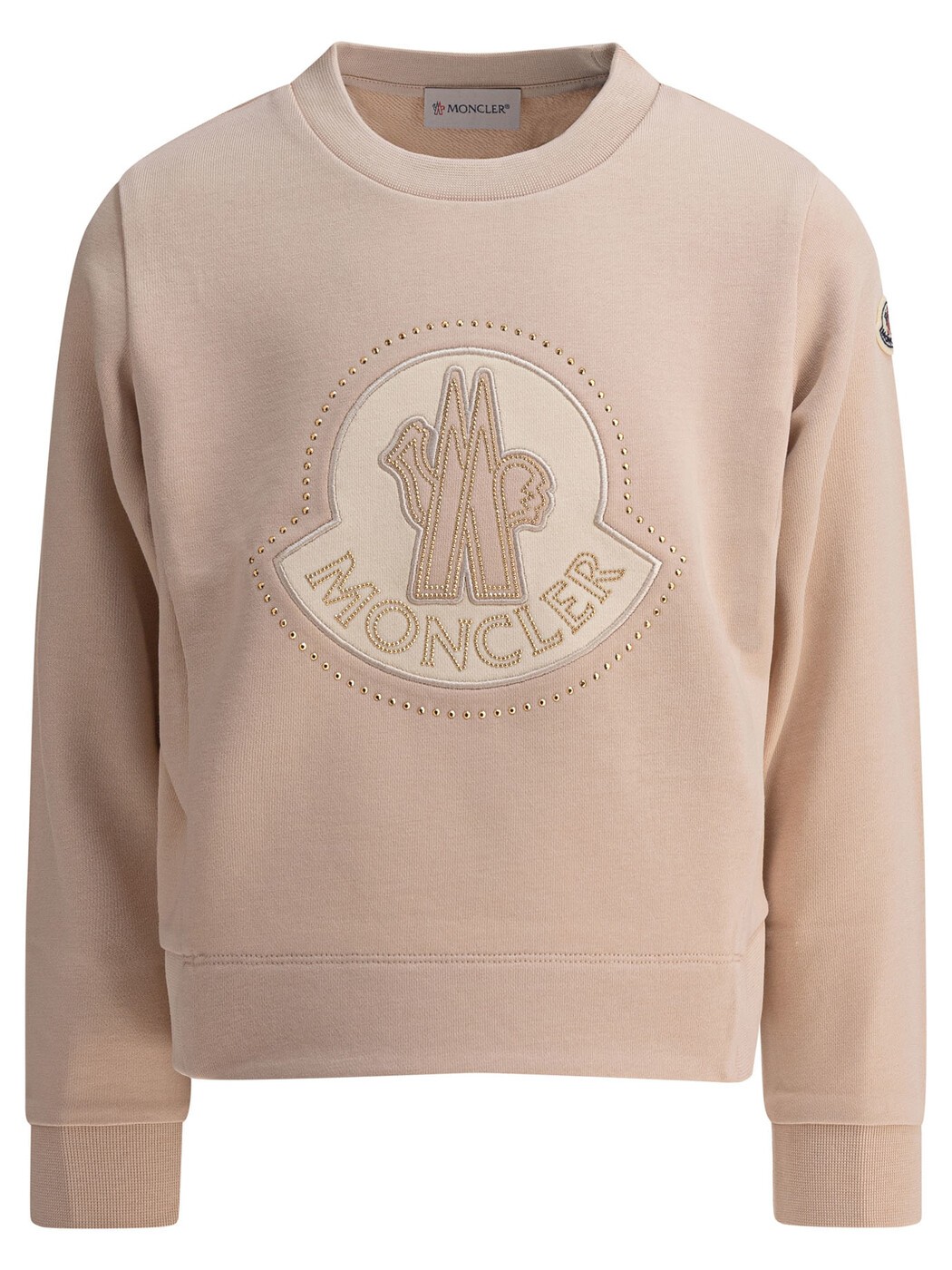 モンク軌跡 MONCLER クルーネックスウェットシャツ 調教師 ボーイズ サクラ色 Crew neck sweatshirts Sweatshirts 8G00008-89AKM51N Pink 関税 貨物輸送無料 2025SS vi