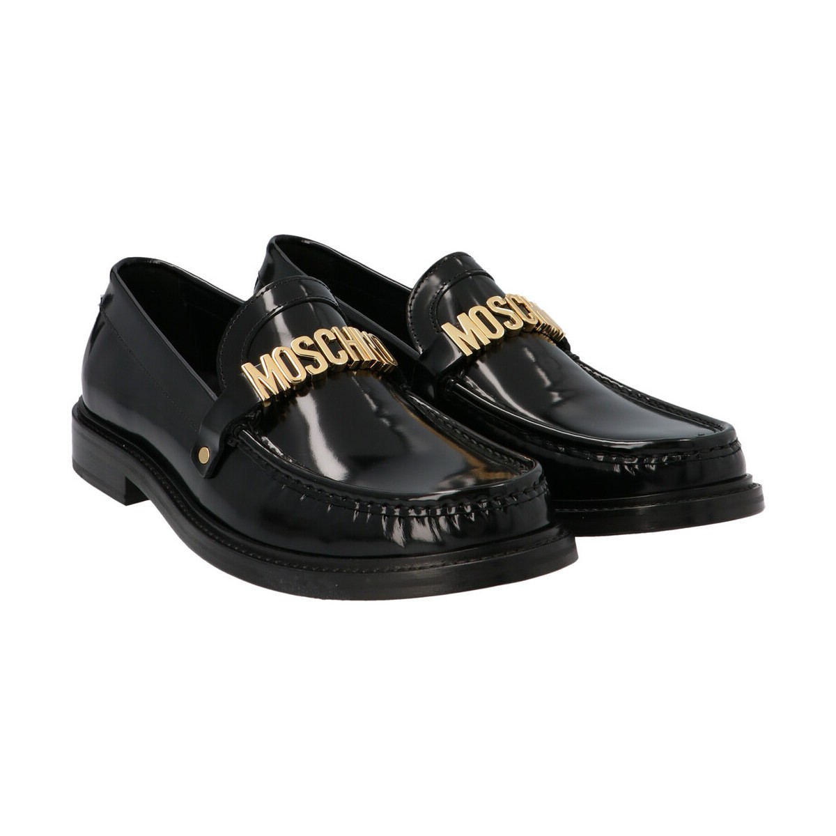 MOSCHINO モスキーノ Black Logo loafers ローファー メンズ 秋冬2022 MB10113C1FGB00000 ju