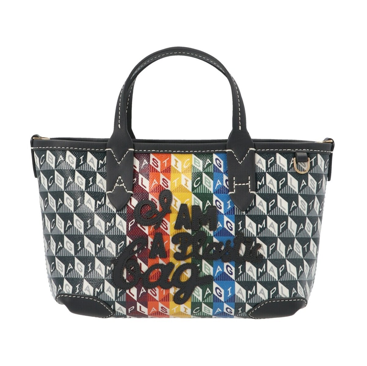 Ch22arcoal15cxchar ハインドマーチ レディース Multicolor Am 税込3980円以上で送料無料 Hindmarch アニヤ レディースバッグ Hindmarch アニヤ Anya Anya ハインドマーチ Anya Am Multicolor I Plastic Bag Shopping Bag レディース 秋冬21 charcoal Ju