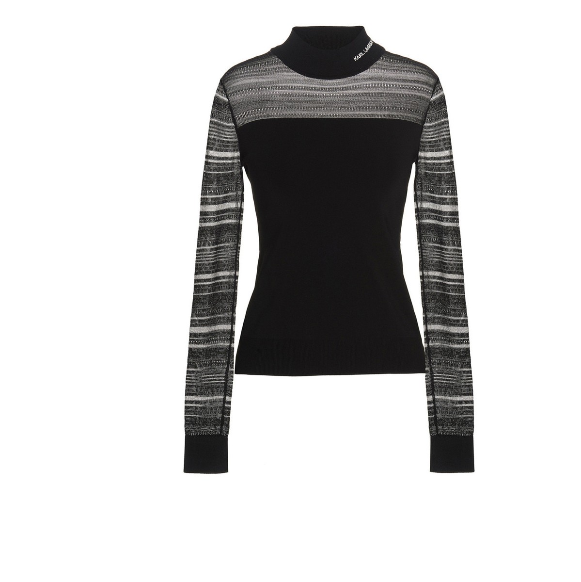 KARL LAGERFELD カール ラガーフェルド Black 'Karl' sweater ニットウェア レディース 秋冬2022 225W2001999 ju