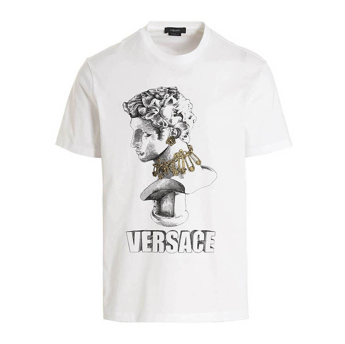 SALENEW大人気! VERSACE ヴェルサーチ White 'Statue' t-shirt Tシャツ