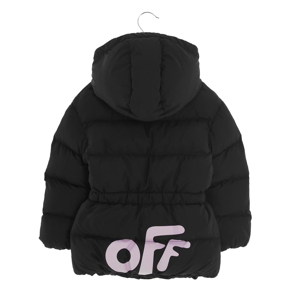 OFF-WHITE オフ ホワイト ガールズ Rounded' Black 'Off puffer hooded