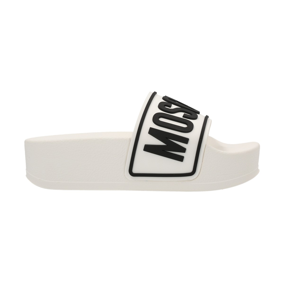 最大55%OFFクーポン MOSCHINO モスキーノ White Logo platform slides