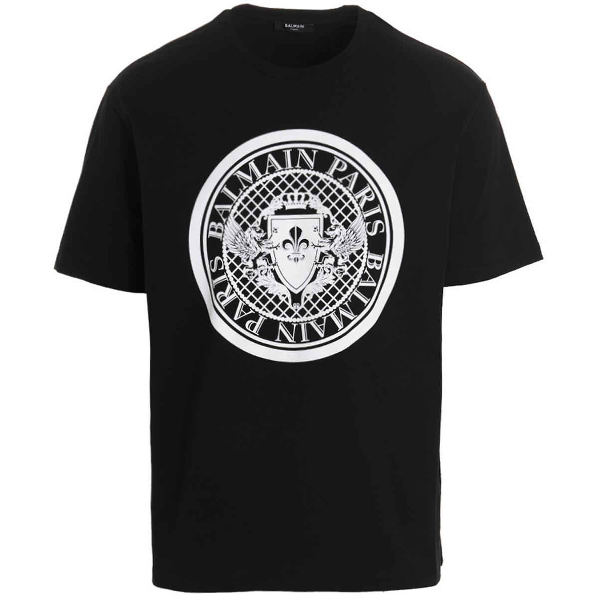 ファッション通販】 BALMAIN バルマン White Black T-shirt 'Coin