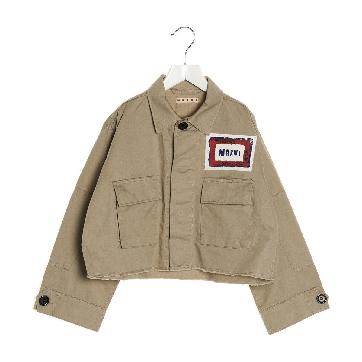 65%OFF!】 MARNI マルニ Beige Patches jacket ジャケット ガールズ 春