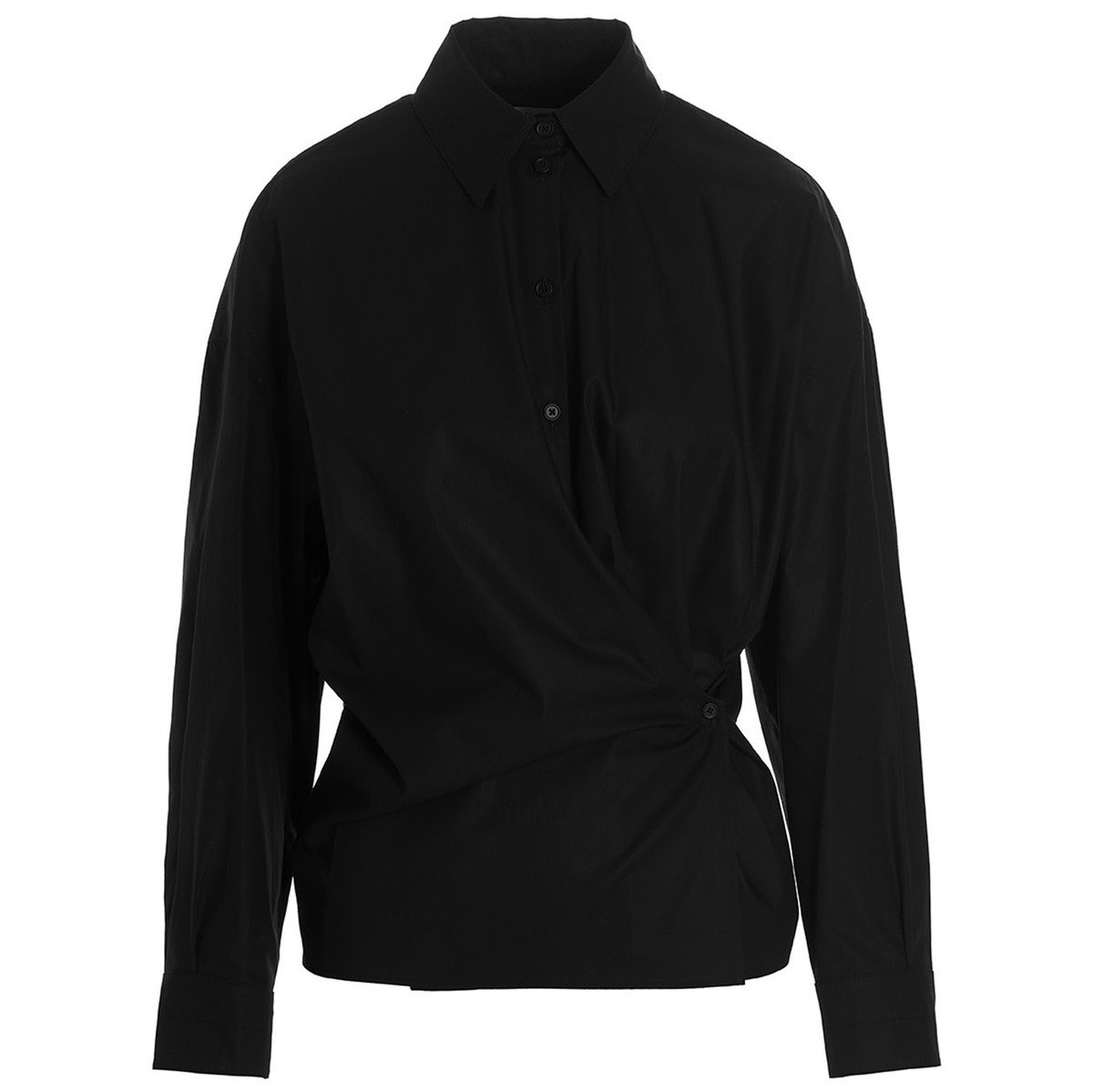 予約販売 LEMAIRE ルメール Black 'Straight Collar Twisted' shirt