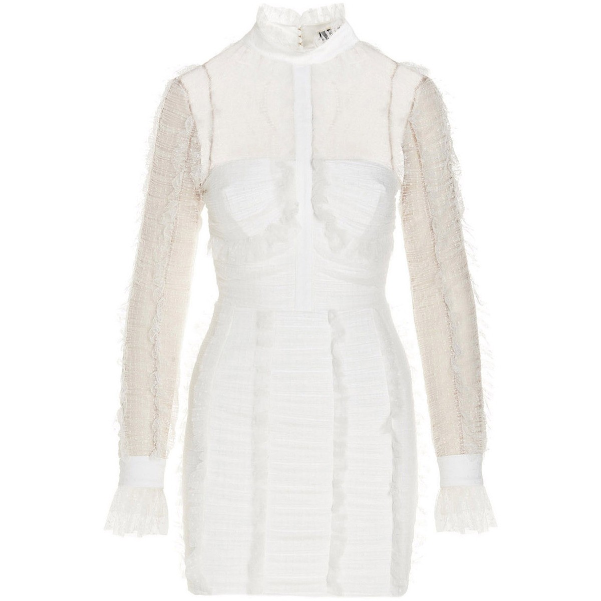 Elisabetta Franchi エリザベッタ フランキ White Gathered Detailing Minidress ワンピース レディース 秋冬21 Abe2360 関税 送料無料 ラッピング無料 Ju Sjtworivers Org