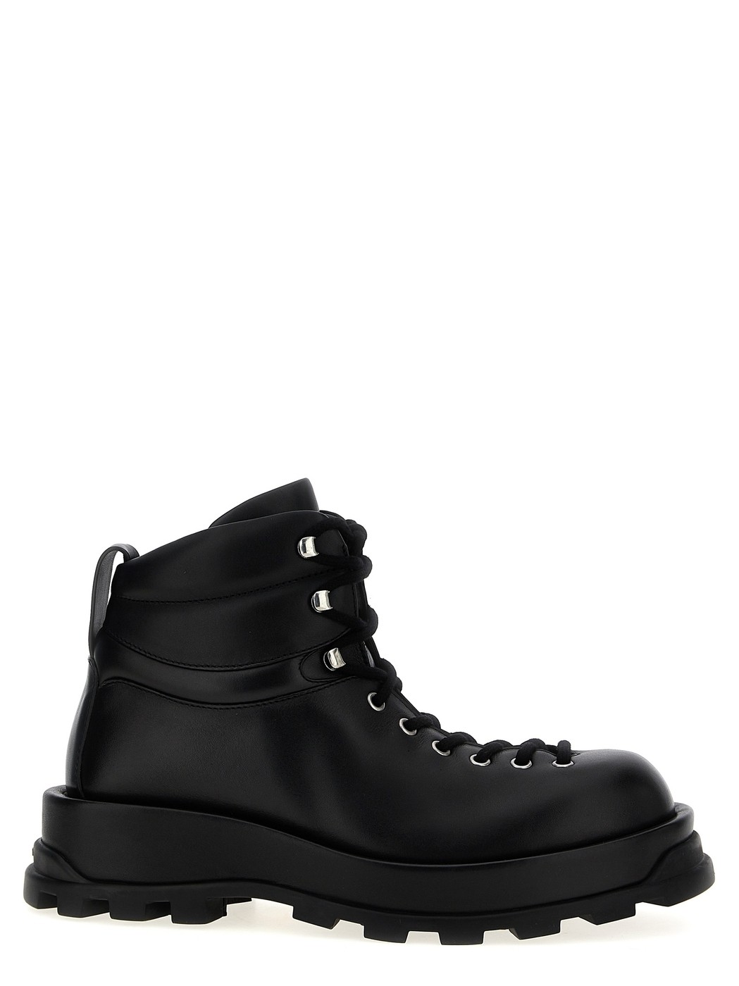 ショートブーツ・ブーティ JIL SANDER  Leather ankle boots 関税送料無料【Jil Sander】Black leather ankle boots (Jil