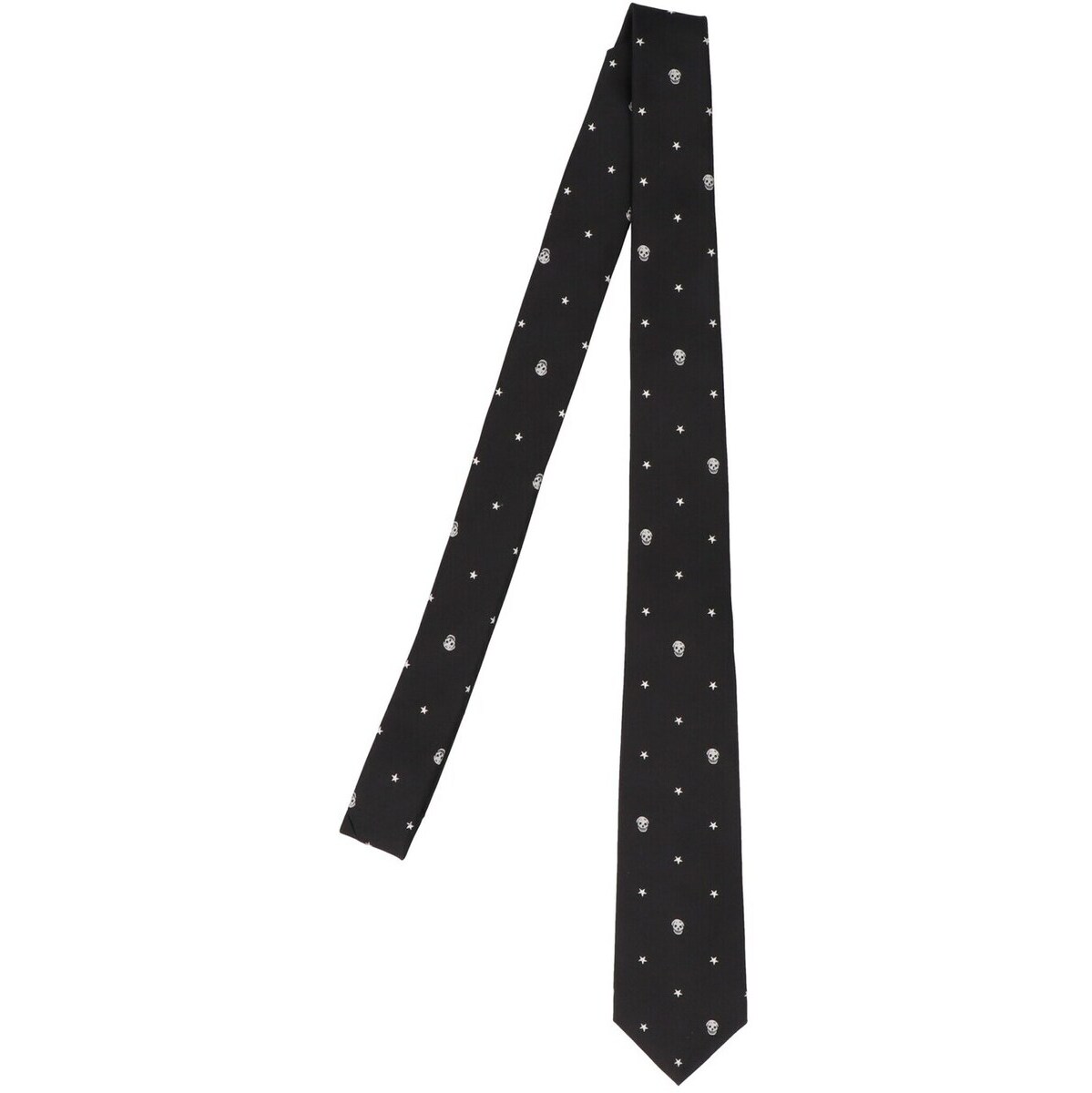 13130円 【59%OFF!】 ALEXANDER MCQUEEN アレキサンダー マックイーン Black 'StarsSkull’ tie ファッション小物 メンズ 秋冬2022 6231074002E1078 ju