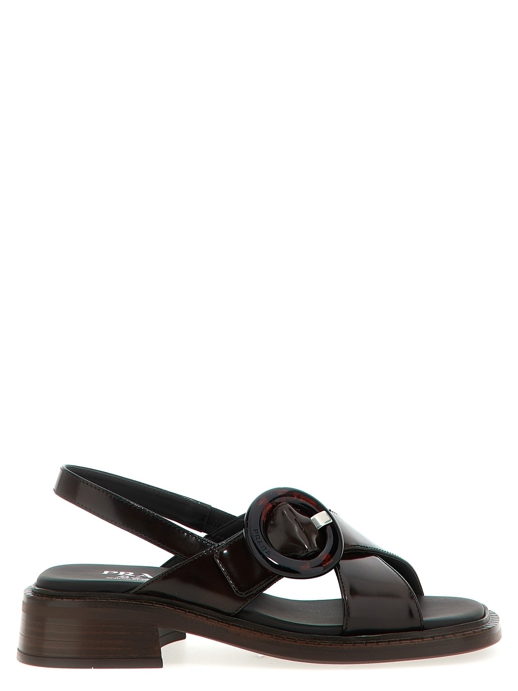 【関税送料込】PRADA★ラフィア スライドサンダル PRADA - プラダ PRADA スライドサンダル 三角ロゴ ラフィア風
