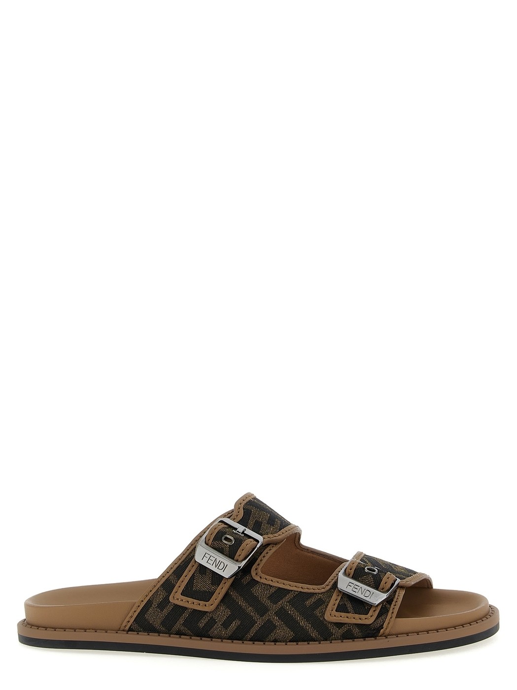 雑誌掲載【フェンディ】ブラウン スエード FFバックル サンダル Fendi Feel Sandals Fabric Brown | Fendi