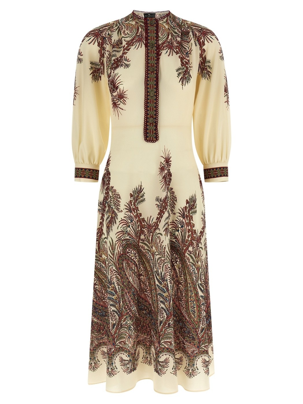 エトロ　プリーツワンピース　ドレス　etro ETRO エトロ ワンピース Paisley pleated metallic silk 738993