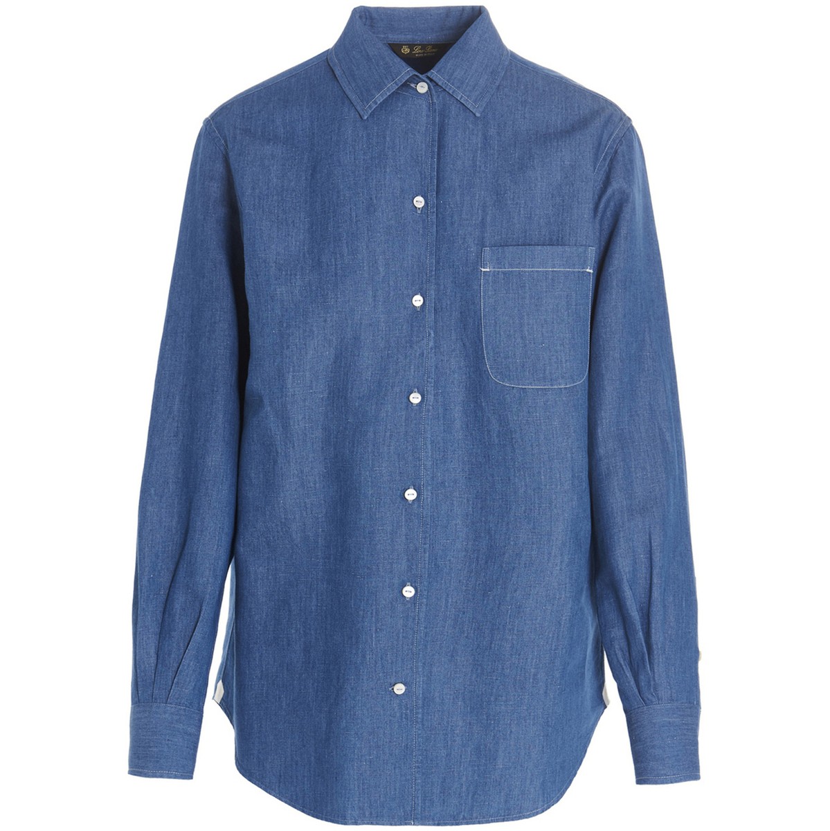 LORO PIANA ロロ ピアーナ Light Blue 'Neo andre' shirt シャツ レディース 春夏2022 FAM2000W0N3 【関税・送料無料】【ラッピング無料】 ju