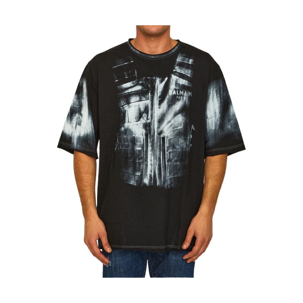 限定セール!】 BALMAIN バルマン BLACK Tシャツ メンズ 秋冬2022 YH0EH018GC03EAB mc fleetpro.mu