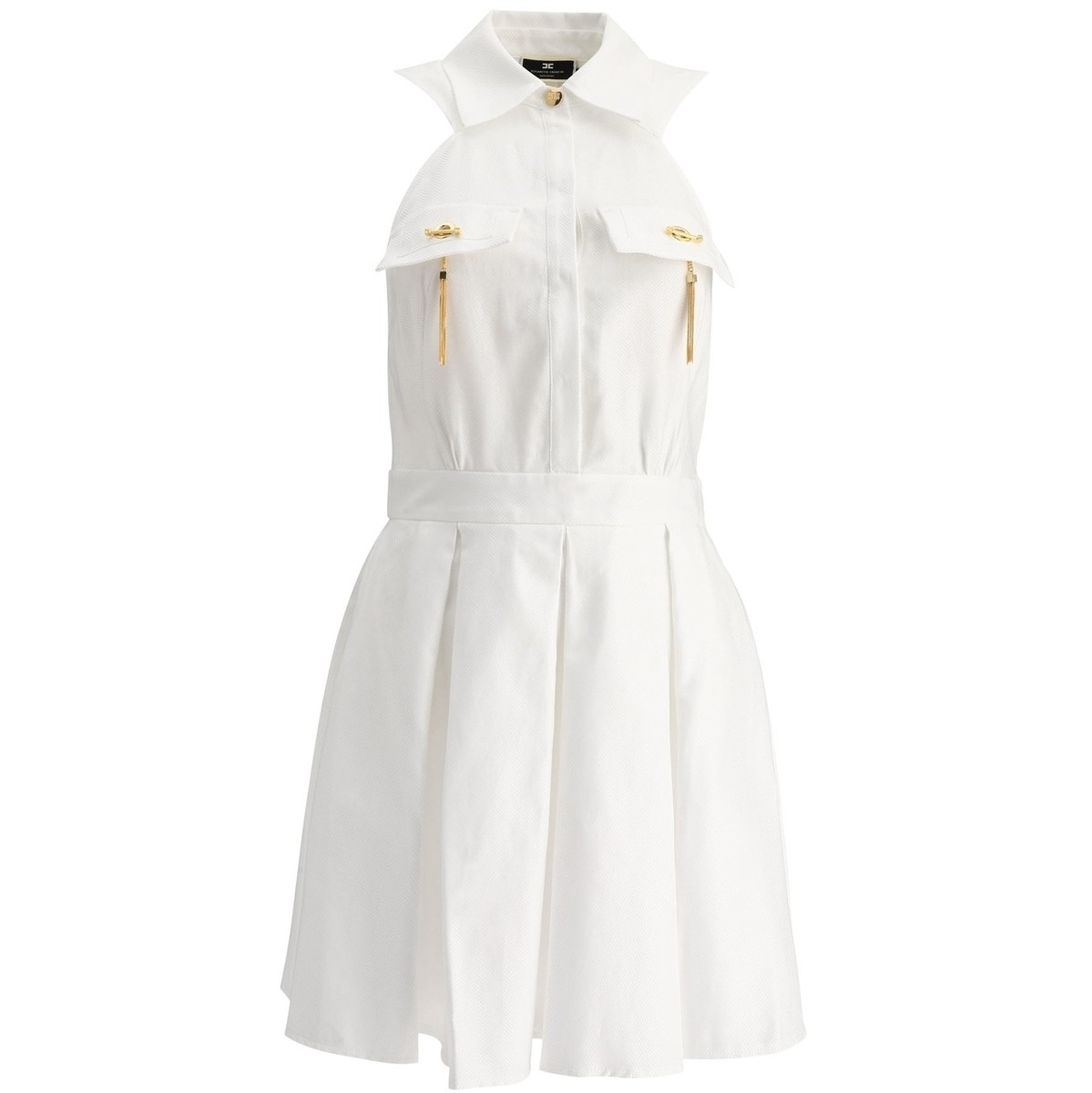 日時指定 ELISABETTA FRANCHI エリザベッタ フランキ WHITE ドレス