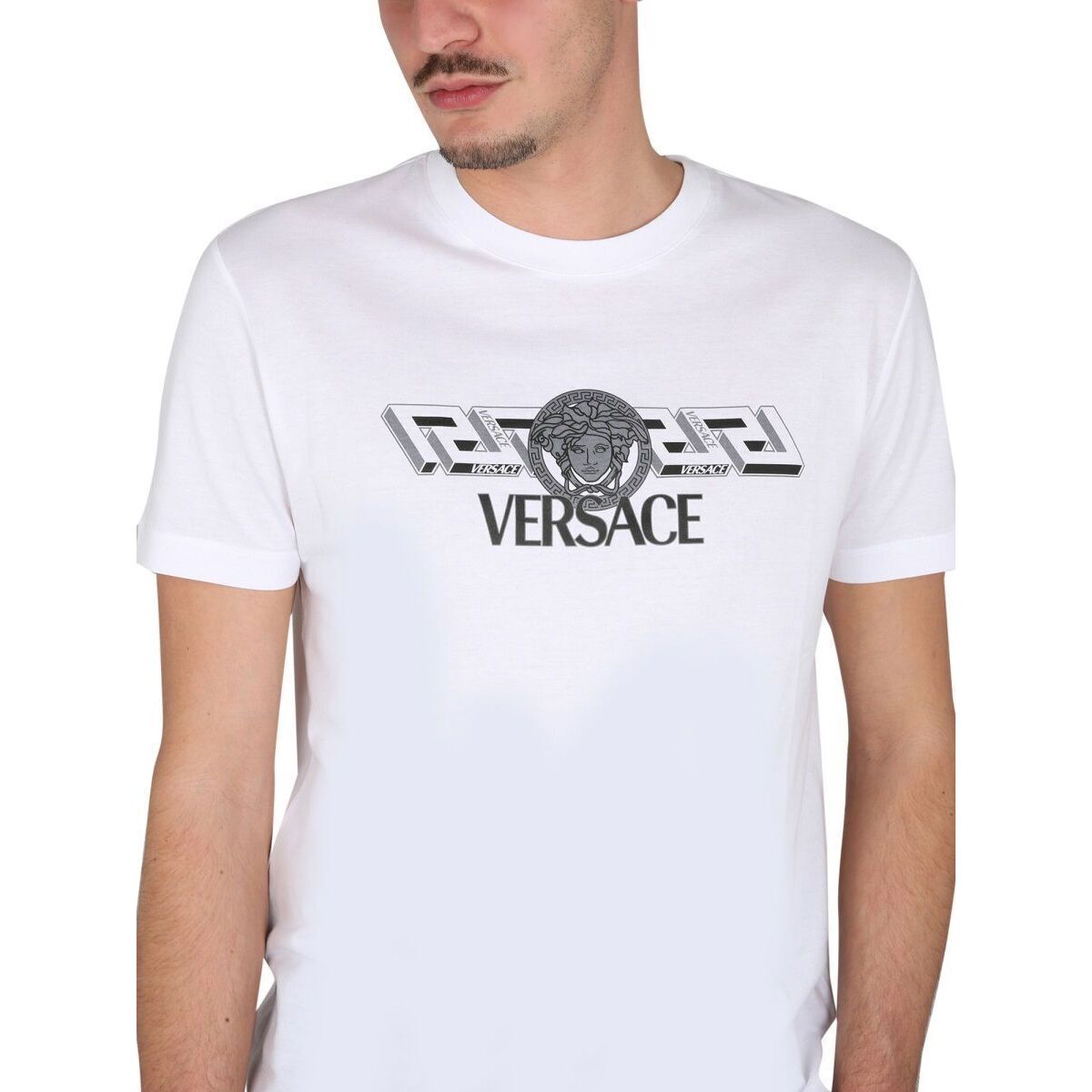 VERSACE ヴェルサーチ 2023年 春夏新作 刺繍ロゴ入り Tシャツ 新品