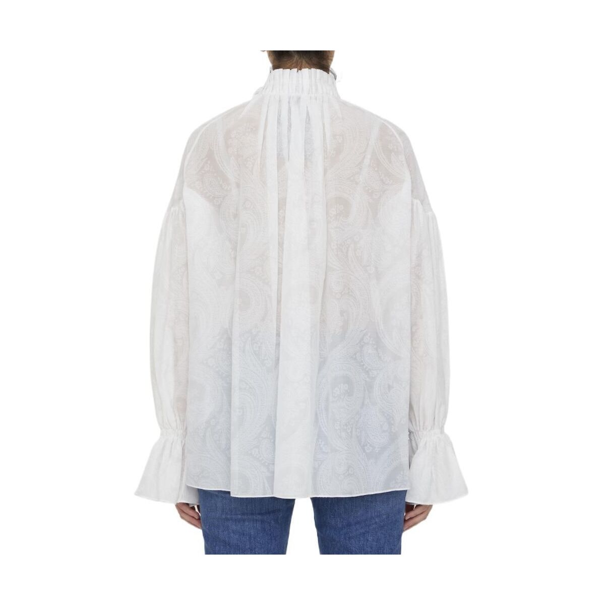ETRO エトロ WHITE シャツ レディース 春夏2023 124464667990 Mc