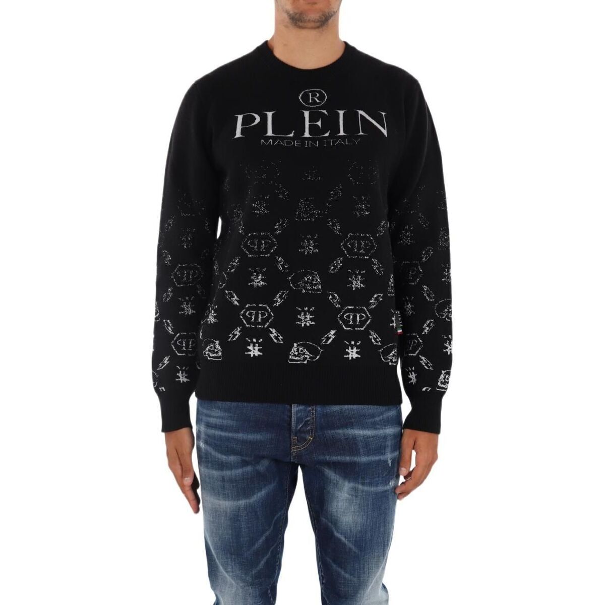 数量限定 PHILIPP PLEIN フィリップ プレイン BLACK ニットウェア メンズ FABCMKO1150PKN002N02 mc  fucoa.cl