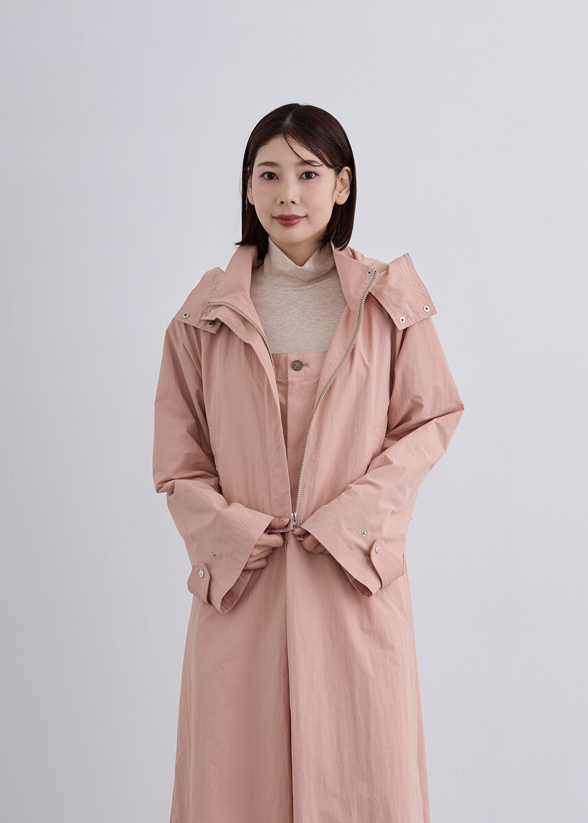 【2026Spring】【即納】【Femicite(フェミシテ)】ワッシャータフタ ブルゾン レディース ウール 綿ナイロンタフタ パーカー フード スプリングコート【2026ss新作】カジュアル スタイリッシュ モード カジュアル スタイリッシュ モード ミリタリー