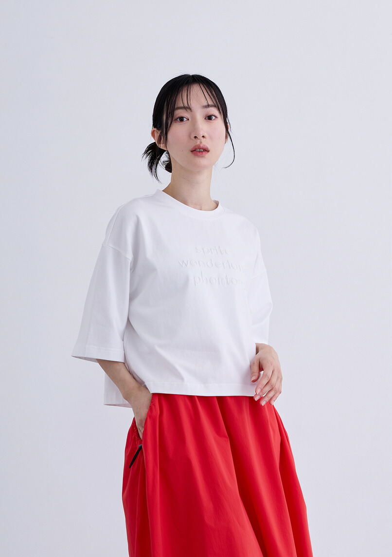 【2026Summer】【即納】【LUIS MARI(ルイ マリ)】スパンコール ロゴタイプ カットソー プルオーバー レディース トップス 半袖 綿織物原材料 遊撃手丈 【2026ss新作】心地好い 低身たけ フレンチテイスト 流行り感 可愛らしい 女子らしい