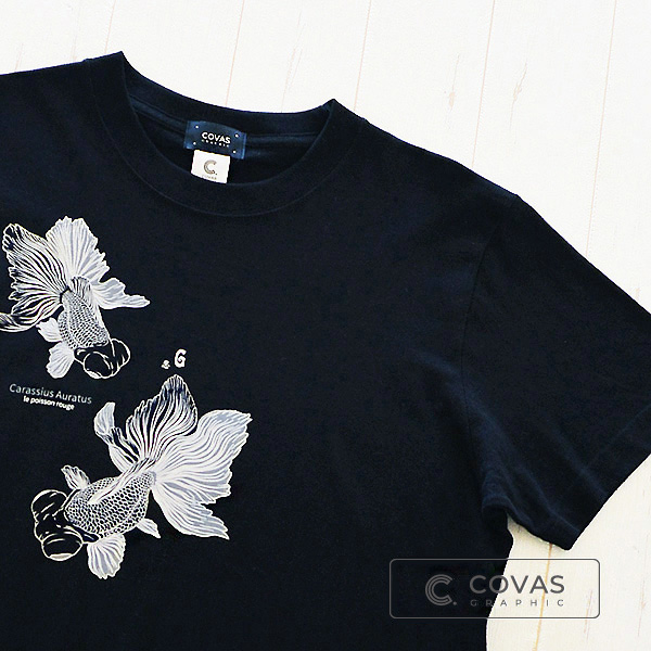 COVAS GRAPHIC 長袖 Tシャツ ブレーメンの音楽隊 ブラック 黒 414002-19 ユニセックス プリントTシャツ グリム童話 動物 414002-29-1.jpg