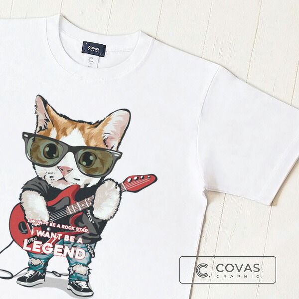 レンガレッドキャットプリント半袖Tシャツ　B4637