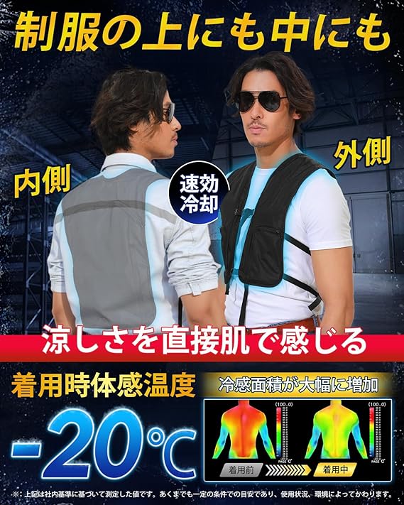 【2025超大冷却面・10000mAh大容量】空調水冷服水冷ベスト10枚保冷剤付き男女兼用冷水循環用作業用ベストフリーサイズ軽量超薄型ひんやり冷感熱中症対策釣り農業工事現場スポーツアウトドア用空調ウェア作業着作業服水冷ウェア農作業