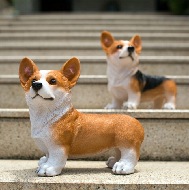 犬の置物 赤い首輪付き 楽天市場】犬 赤い首輪の犬置物 かわいい置物 犬の置物大きい犬
